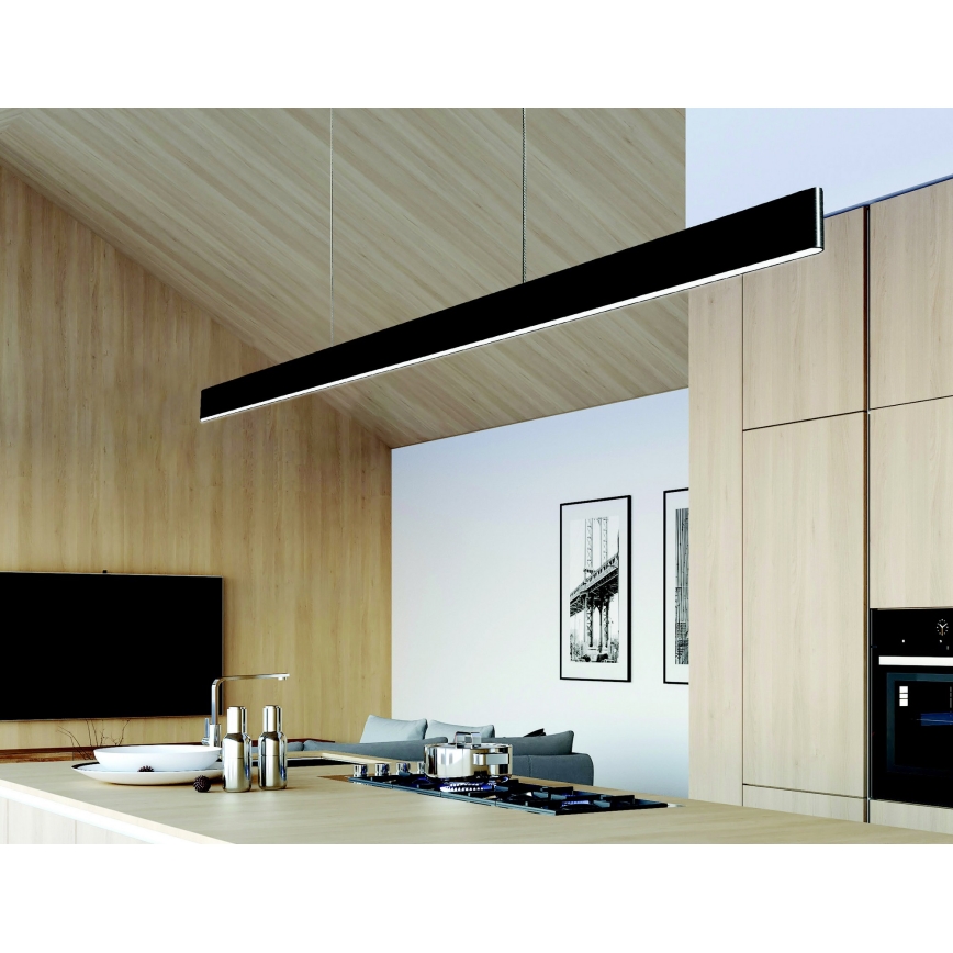 Azzardo AZ5109 - LED prigušivač luster na užetu OLIVIER LED/50W/230V crna