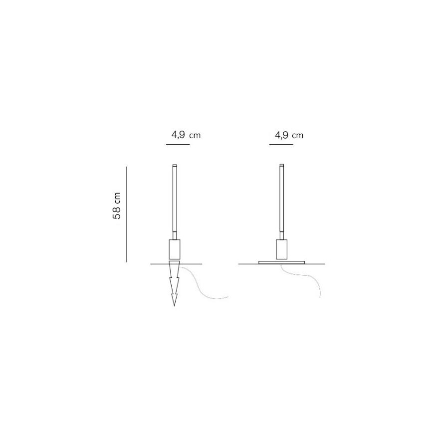 Azzardo AZ5337 - LED Vanjska lampa FREDO LED/6W/230V IP54 58 cm