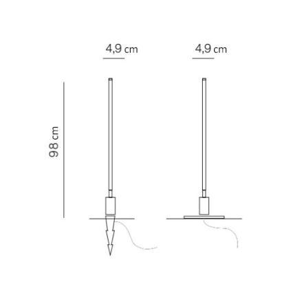 Azzardo AZ5338 - LED Vanjska lampa FREDO LED/12W/230V IP54 98 cm