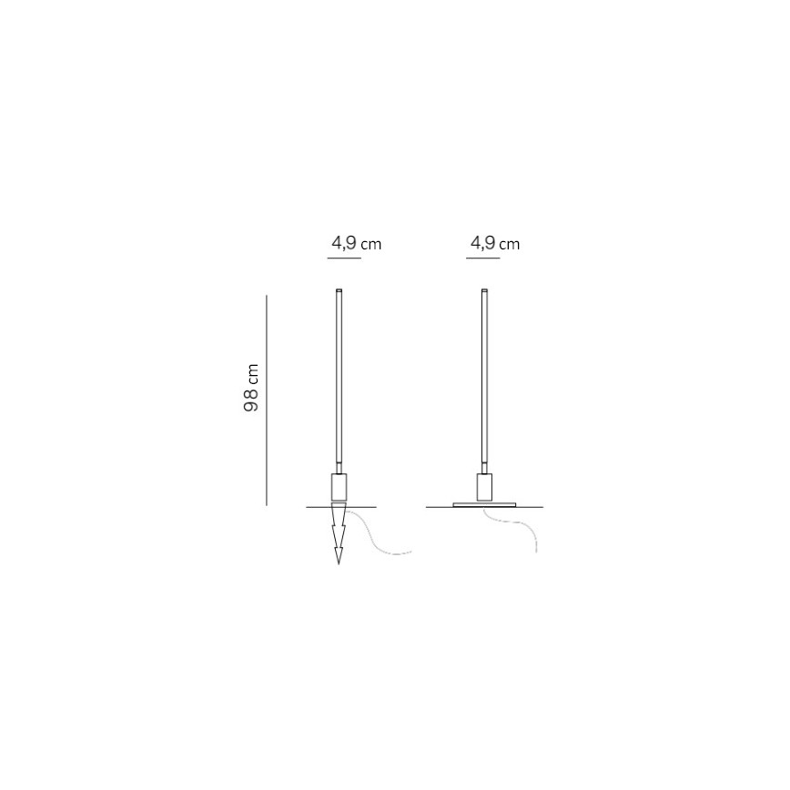 Azzardo AZ5338 - LED Vanjska lampa FREDO LED/12W/230V IP54 98 cm