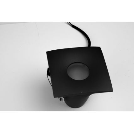 Azzardo AZ5392 - Stropna kupaonska svjetiljka ROMOLO 1xGU10/50W/230V IP65 crna