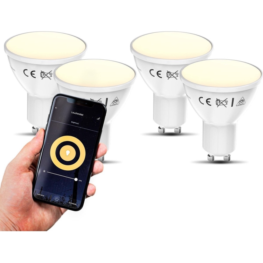 B.K. Licht 1261 - SET 4x LED Prigušiva žarulja GU10/5,5W/230V Wi-Fi Tuya 2700K