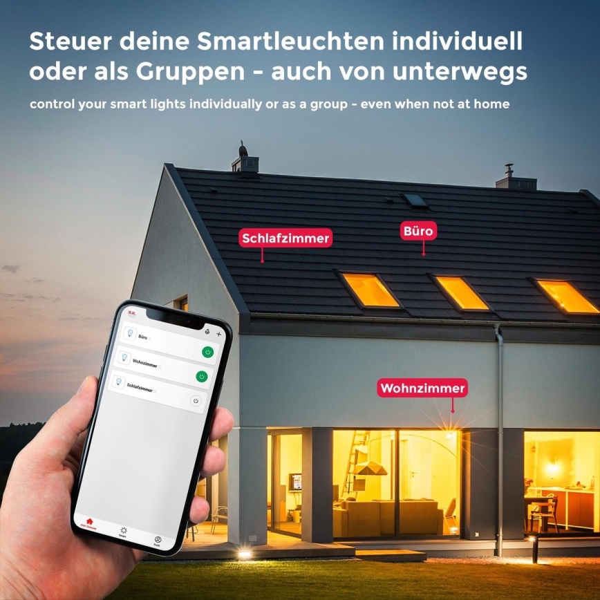 B.K. Licht 1261 - SET 4x LED Prigušiva žarulja GU10/5,5W/230V Wi-Fi Tuya 2700K
