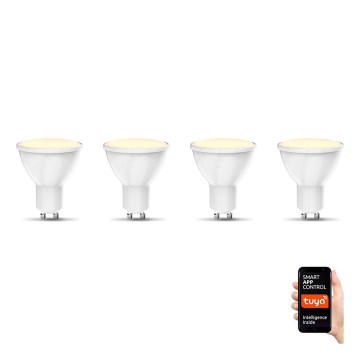 B.K. Licht 1261 - SET 4x LED prigušivača GU10/5,5W/230V Wi-Fi Tuya 2700K