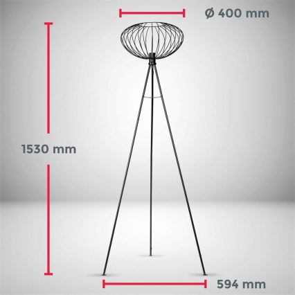 B.K. Licht 1470 - Podna lampa RETRO 1xE27/40W/230V