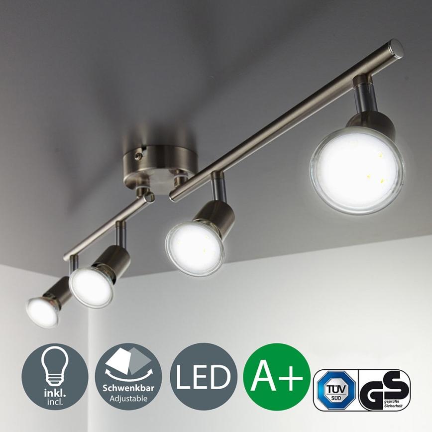 B.K.Licht BKL1024 - LED Reflektorska svjetiljka ESENTIALS 4xGU10/3W/230V 3000K