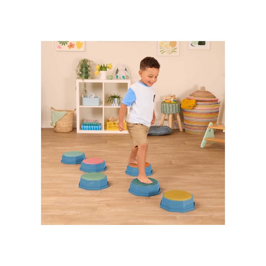 B-Toys - Dječje balansne stepenice BALANCE & HOP 6 kom
