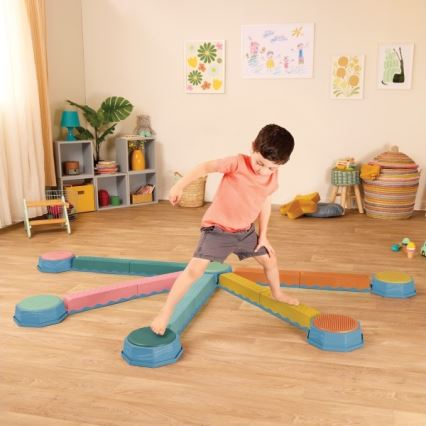 B-Toys - Dječje balansne stepenice BALANCE & HOP 6 kom