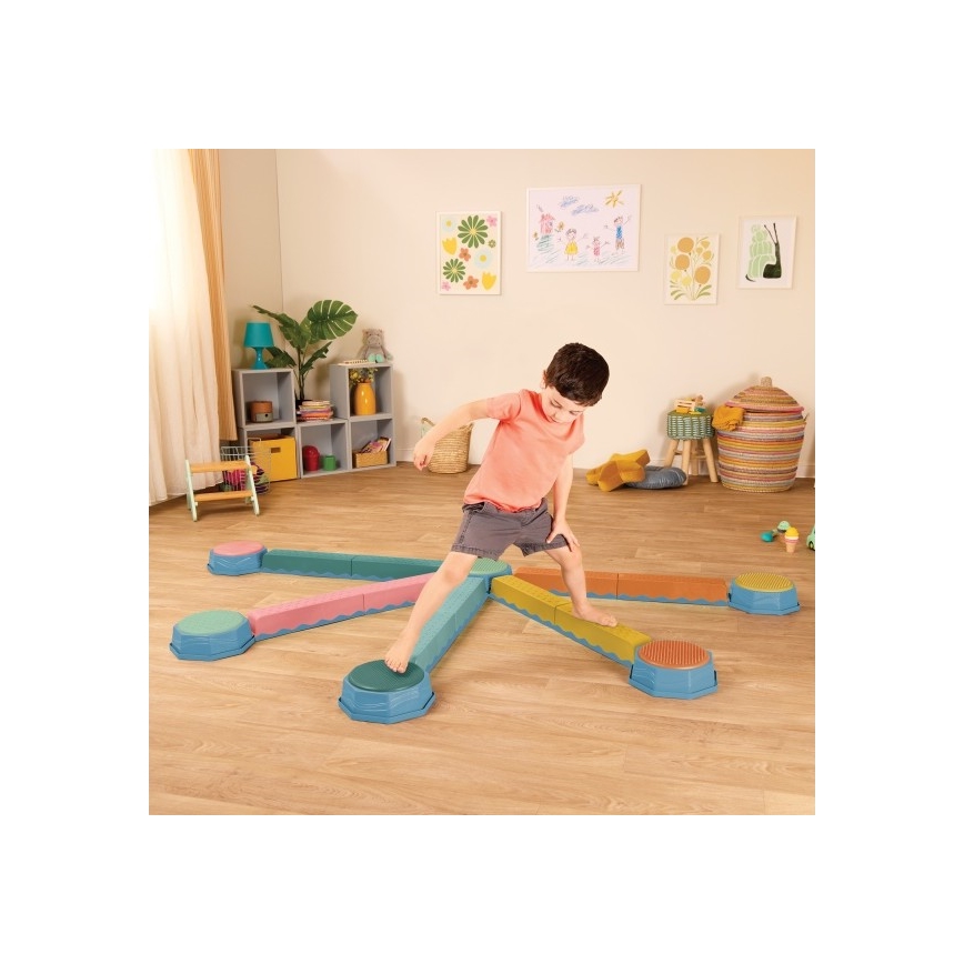 B-Toys - Dječje balansne stepenice BALANCE & HOP 6 kom