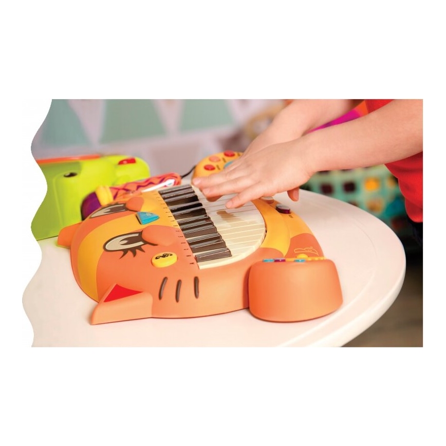 B-Toys - Dječji klavir s mikrofonom Mačka 4xAA