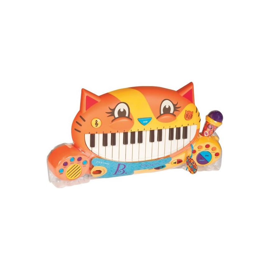 B-Toys - Dječji klavir s mikrofonom Mačka 4xAA