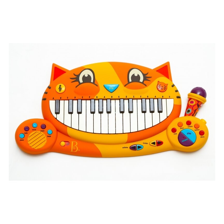 B-Toys - Dječji klavir s mikrofonom Mačka 4xAA