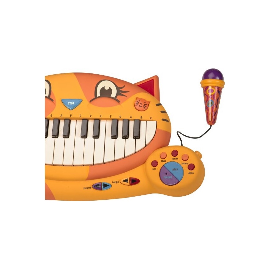 B-Toys - Dječji klavir s mikrofonom Mačka 4xAA