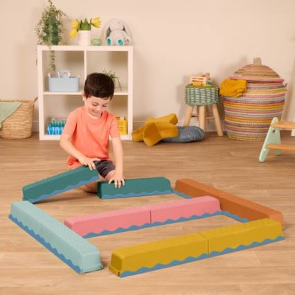 B-Toys - Staza s preprekama BALANCE & HOP 10 kom