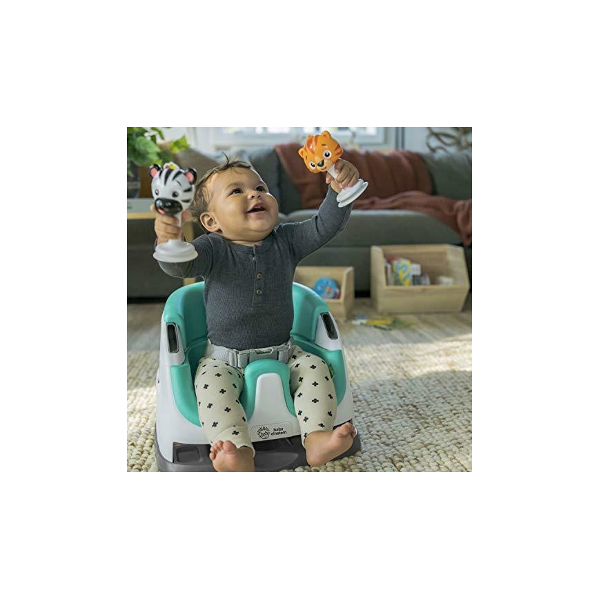 Baby Einstein - Booster za stolicu s 2 igračke 2u1 DINE&DISCOVER