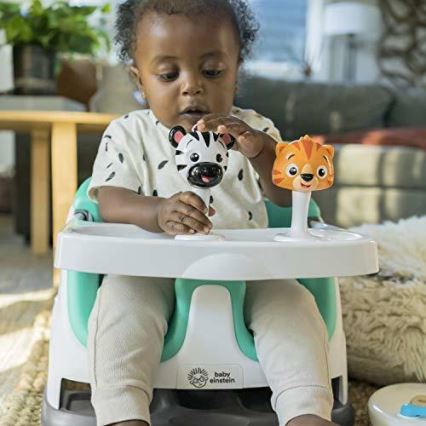Baby Einstein - Booster za stolicu s 2 igračke 2u1 DINE&DISCOVER