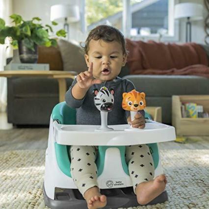 Baby Einstein - Booster za stolicu s 2 igračke 2u1 DINE&DISCOVER