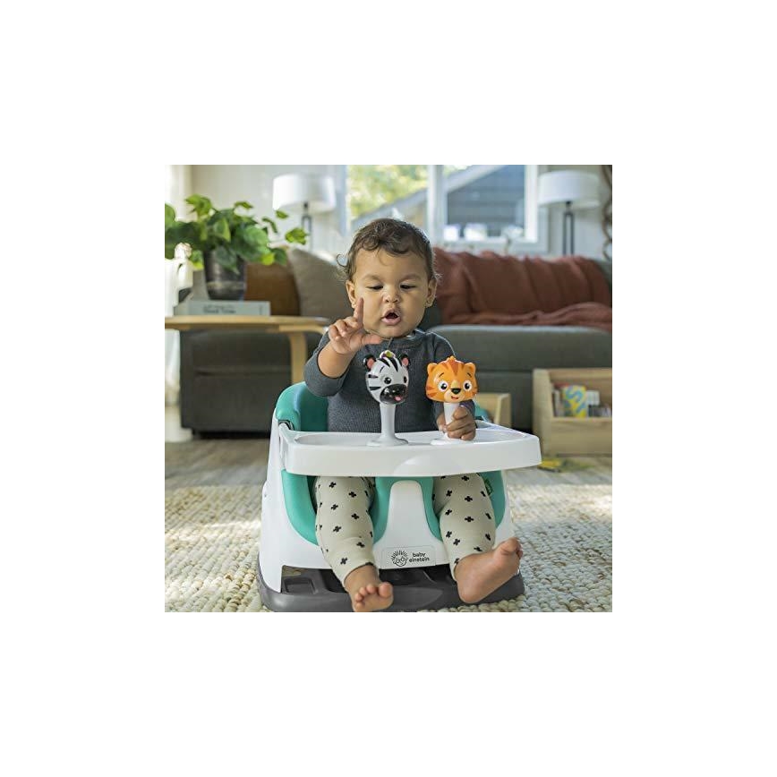 Baby Einstein - Booster za stolicu s 2 igračke 2u1 DINE&DISCOVER