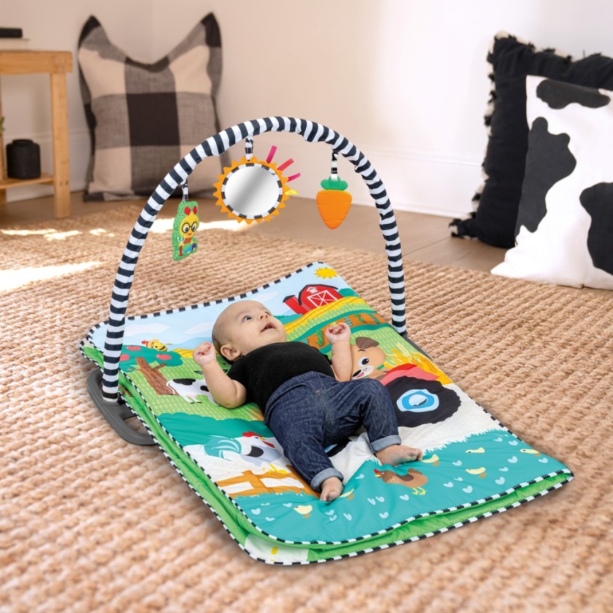 Baby Einstein - Dječja deka za igru BUSY BARNYARD 4xAA