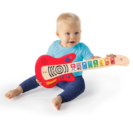 Baby Einstein - Drvena glazbena igračka MAGIC TOUCH gitara 3xAA