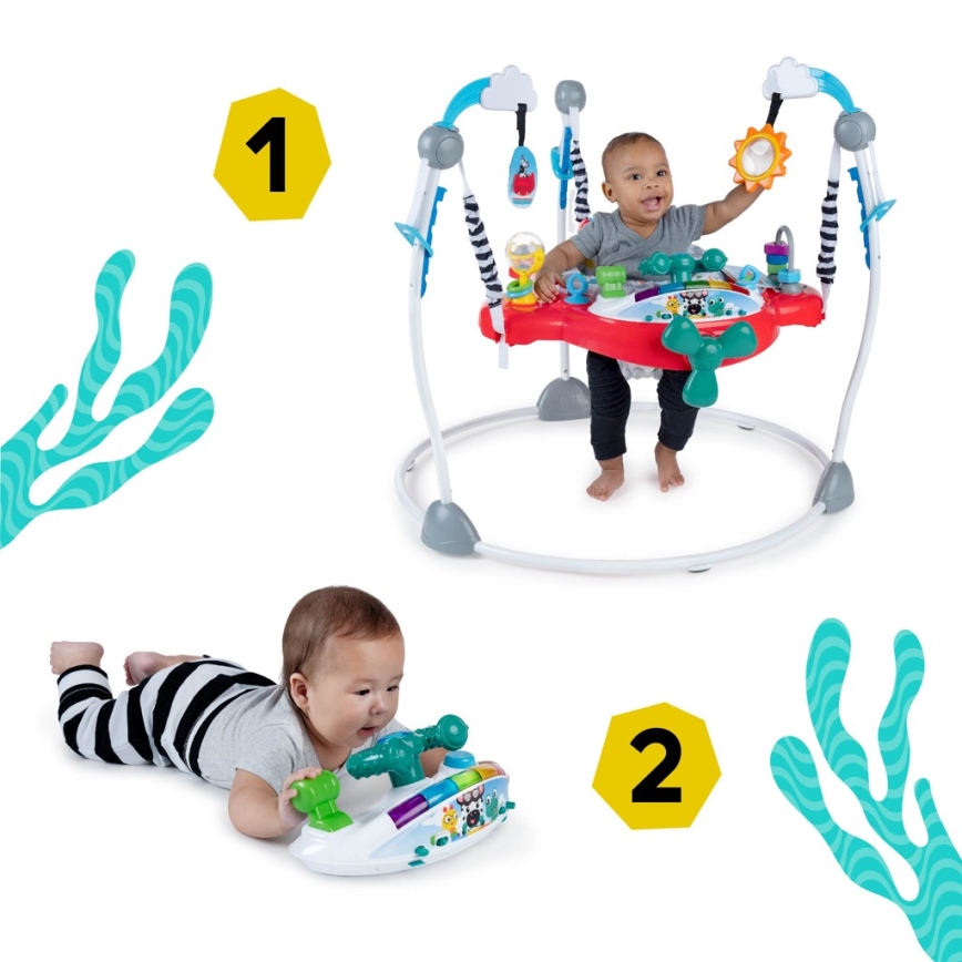 Baby Einstein - Skakalica za bebe 2u1 OCEAN EXPLORERS 3xAA