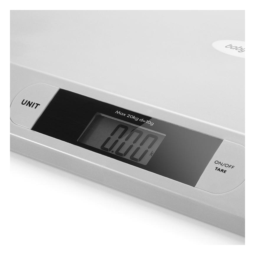 BabyOno - Digitalna vaga za bebe 2xAAA siva