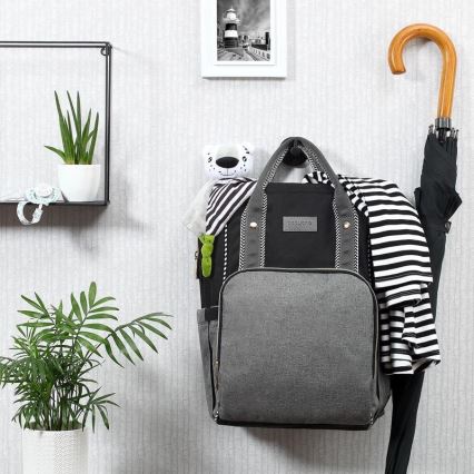 BabyOno - Ruksak za previjanje za kolica Oslo Style crna