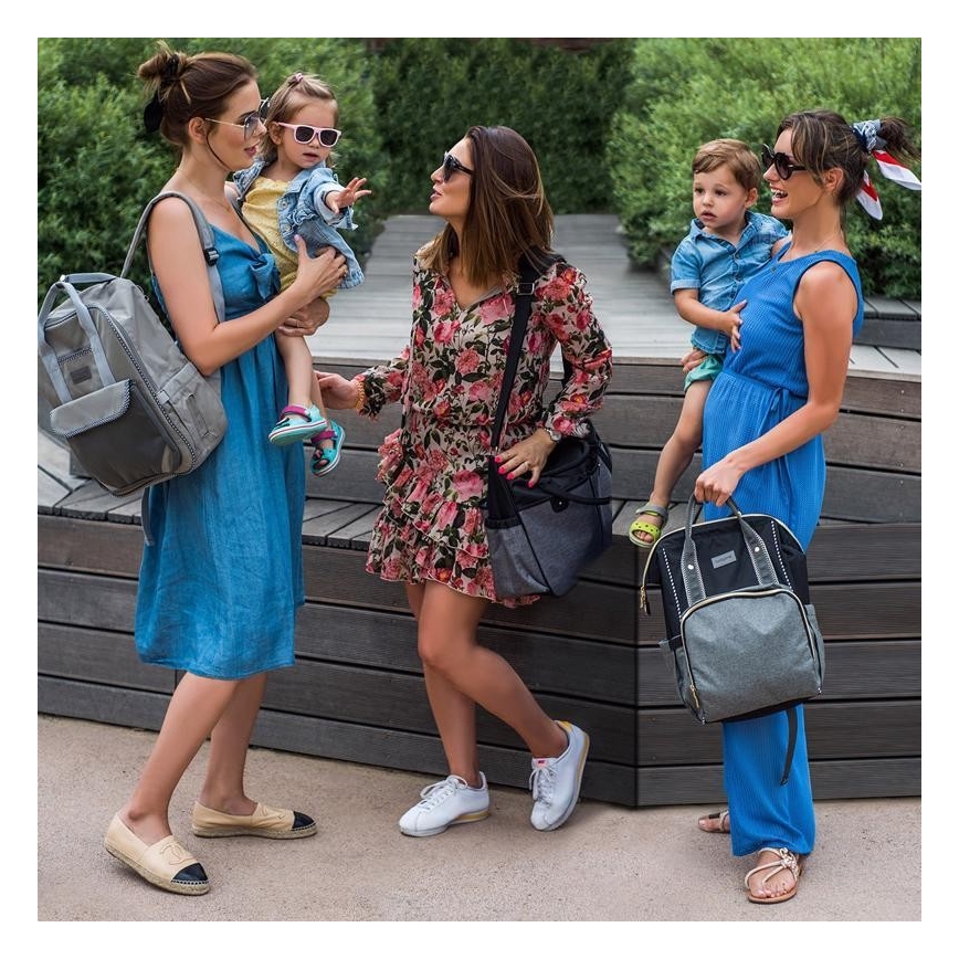 BabyOno - Ruksak za previjanje za kolica Oslo Style crna