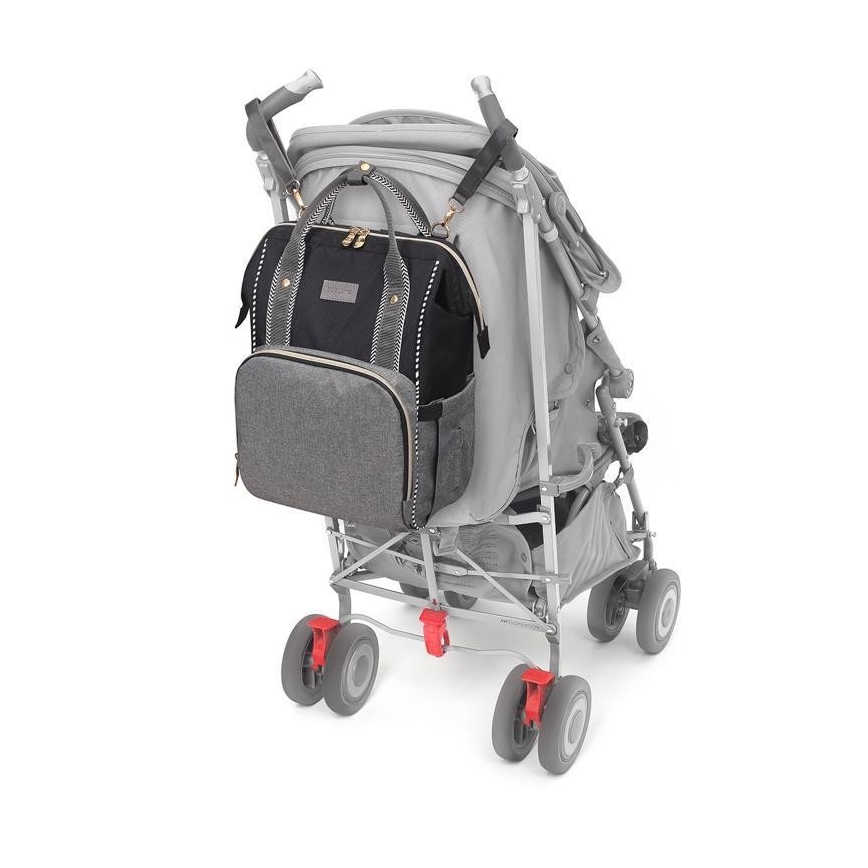 BabyOno - Ruksak za previjanje za kolica Oslo Style crna