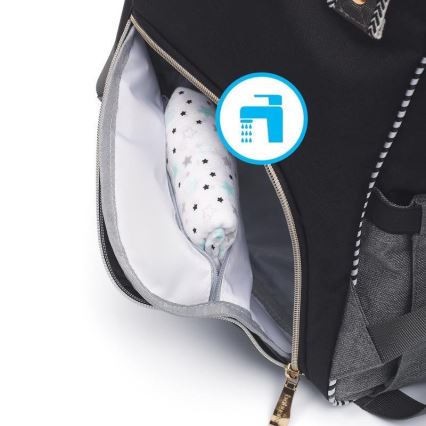 BabyOno - Ruksak za previjanje za kolica Oslo Style crna