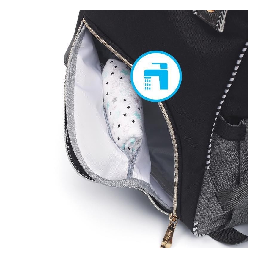 BabyOno - Ruksak za previjanje za kolica Oslo Style crna