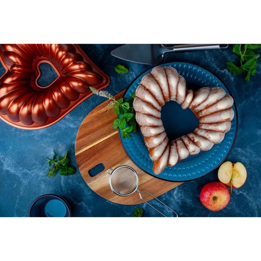 Bakreni kalup za kuglof KITCHISIMO u obliku srca