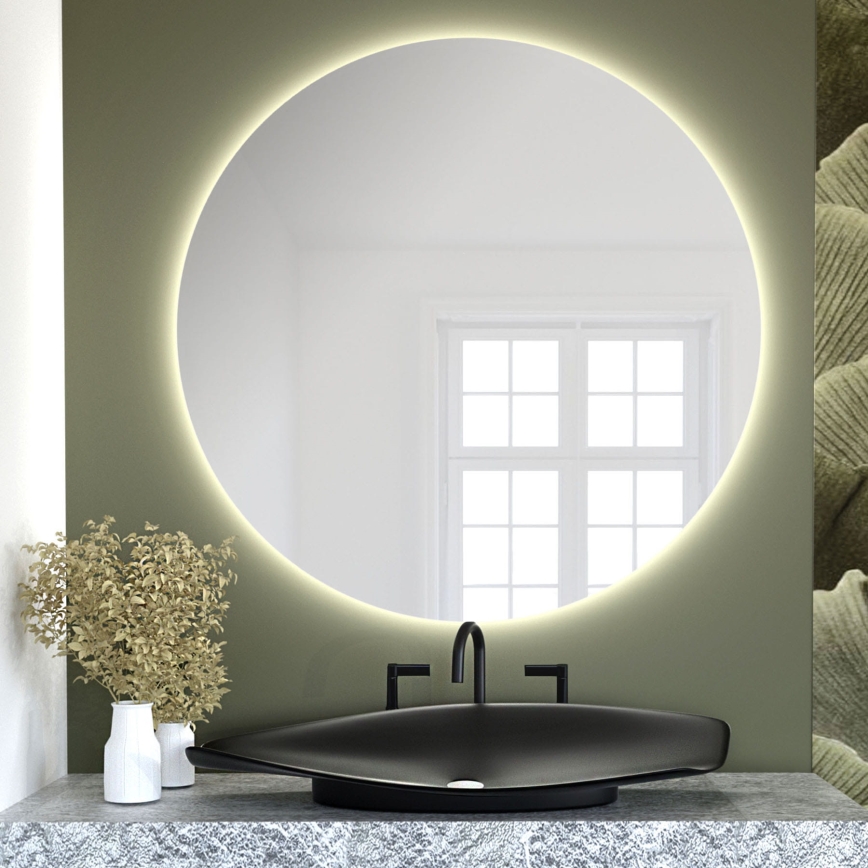 Baltica Design - Zidno kupaonsko ogledalo s ugrađenim LED osvjetljenjem BRIGHT LED/15W/230V 3000K, Ø 80 cm, IP65
