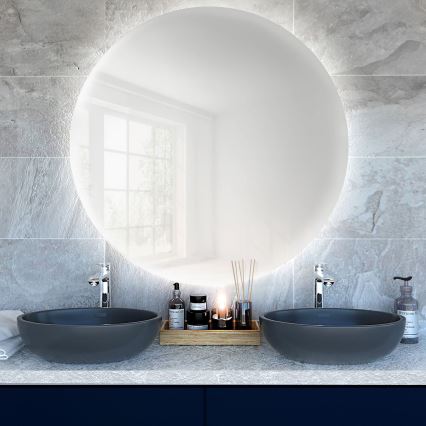 Baltica Design - LED zidno ogledalo za kupaonicu s pozadinskim osvjetljenjem BRIGHT LED/15W/230V 6500K Ø 60 cm IP65