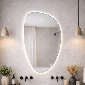 Baltica Design - LED Kupaonsko zidno ogledalo s pozadinskim osvjetljenjem STONE FLUID LED/15W/230V 4500K 92x55 cm IP65