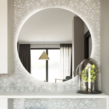 Baltica Design - LED kupaonsko zidno zrcalo s pozadinskim osvjetljenjem BRIGHT LED/15W/230V 6500K Ø 100 cm IP65
