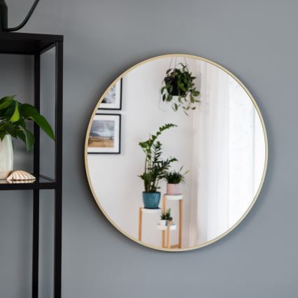 Baltica Design - LED zidno ogledalo za kupaonicu s pozadinskim osvjetljenjem BRIGHT LED/15W/230V 4500K Ø 80 cm IP65 zlatno