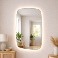 Baltica Design - LED zidno ogledalo za kupaonicu s pozadinskim osvjetljenjem STONE CALM LED/15W/230V 4500K 90x60 cm IP65