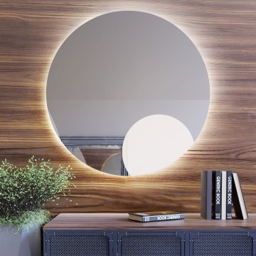 Baltica Design - zidno LED kupaonsko ogledalo s pozadinskim osvjetljenjem BRIGHT LED, 15 W, 230 V, 4500 K, promjer 60 cm, IP65