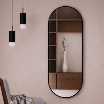Baltica Design - Zidno ogledalo TINY BORDER 140x60 cm crno