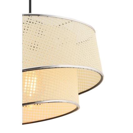 BARETTE viseća lampa 1xE27/60W/230V kremasta/ sjajni krom
