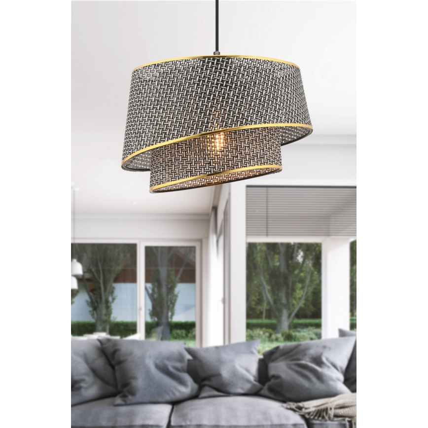 BARETTE Viseća lampa 1xE27/60W/230V Siva/Zlato