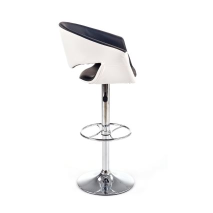 Barska stolica 115x60 cm bijela/crna/sjajni krom