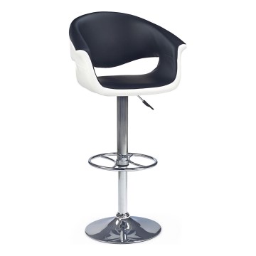 Barska stolica 115x60 cm bijela/crna/sjajni krom