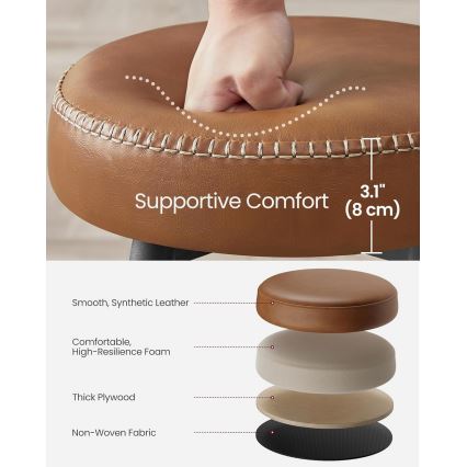 Barska stolica LIOR smeđa/crna