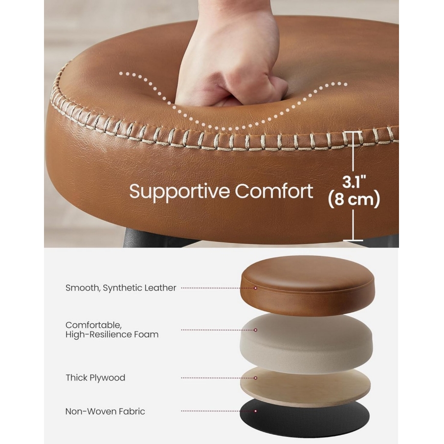 Barska stolica LIOR smeđa/crna