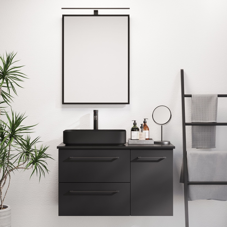 BATH DELUXE 01-060-05-02-00 - Kupaonsko ogledalo BORGSTED 60x80 cm crna