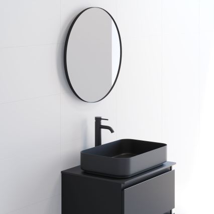 BATH DELUXE 01-060-09-02-00 - Kupaonsko ogledalo BORGSTED pr. 60 cm crna