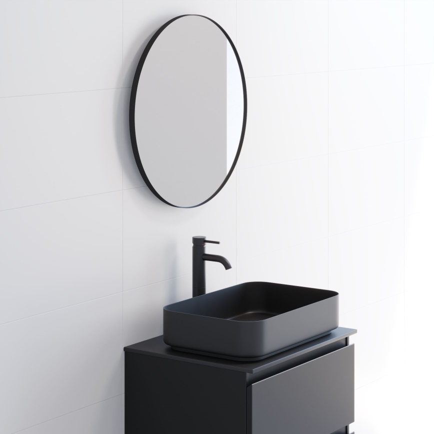 BATH DELUXE 01-060-09-02-00 - Kupaonsko ogledalo BORGSTED pr. 60 cm crna