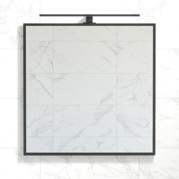 BATH DELUXE 01-080-05-02-00 - Kupaonsko ogledalo BORGSTED 80x80 cm crna